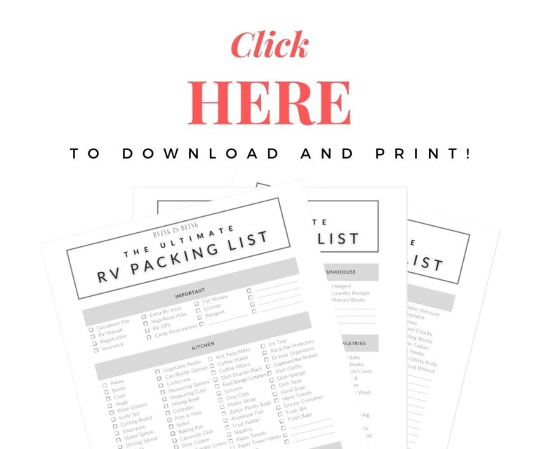 The Ultimate RV Packing List RVing Is Being