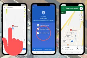 google maps app save your parking